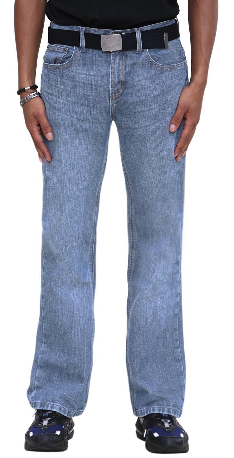 True Face Men Straight Leg Jeans With Free Belt