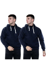 2 Pack Mens Pullover Fleece Hoodie