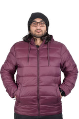 Mens Hooded Winter Bomber Jacket