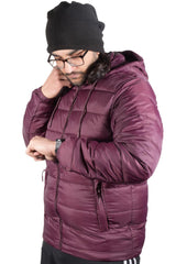 Mens Hooded Winter Bomber Jacket