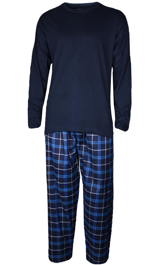 Gaffer Mens Polycotton Long Sleeves Pajamas Set