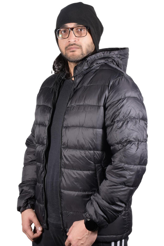 Mens Hooded Winter Bomber Jacket