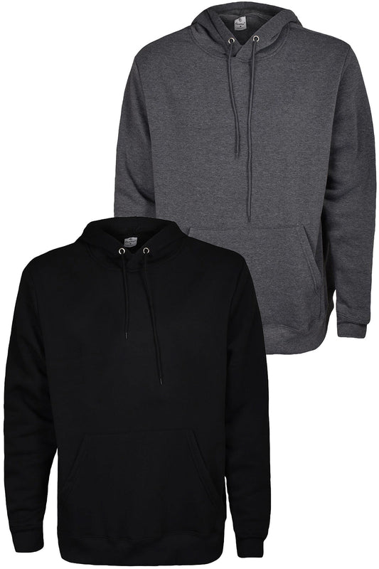 2 Pack True Face Plain Polycotton Pullover Hoodie