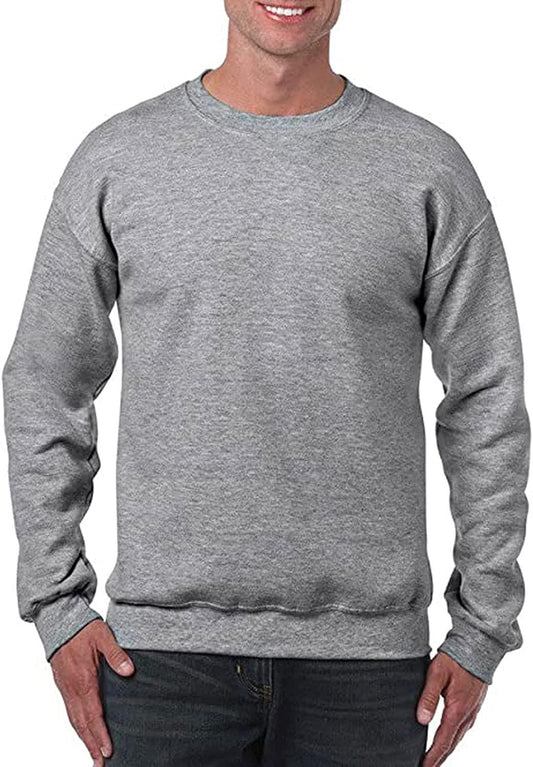 2 Pack True Face Mens Plain Pullover Sweatshirt